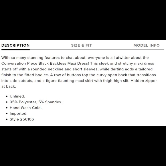 Lulu’s Black Maxi Dress- Conversation Piece - Picture 5 of 5